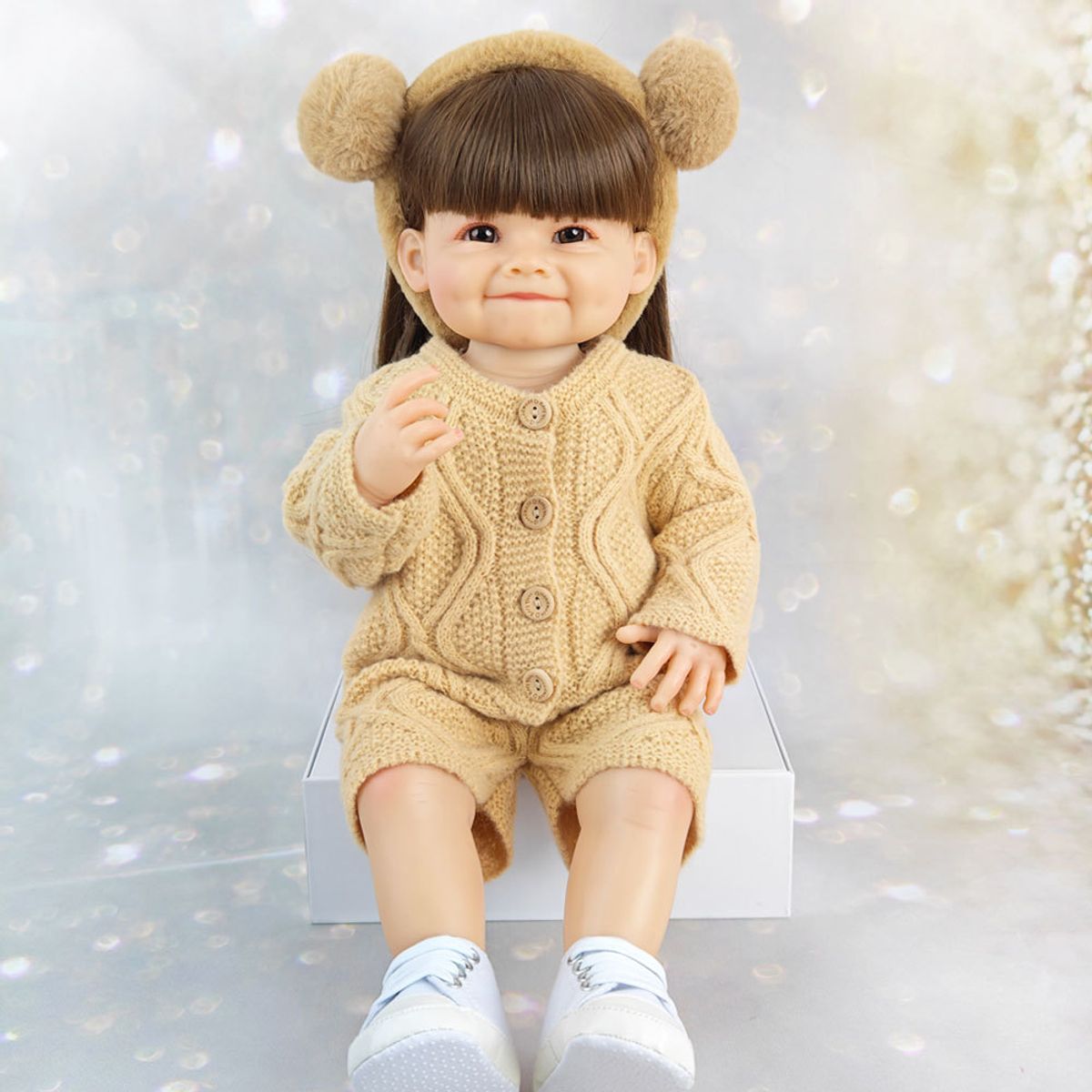 TIOZONEY - Muñeca bebe reborn vinilo de silicona juguetes para 55cm