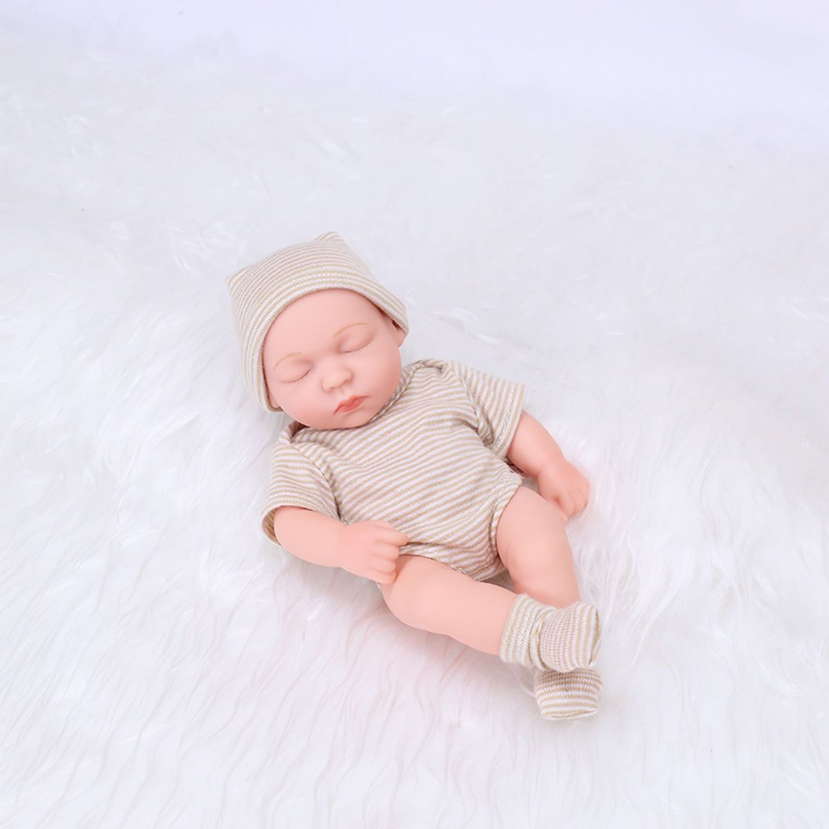 TIOZONEY - Muñeca bebe reborn vinilo de silicona juguetes para 19cm