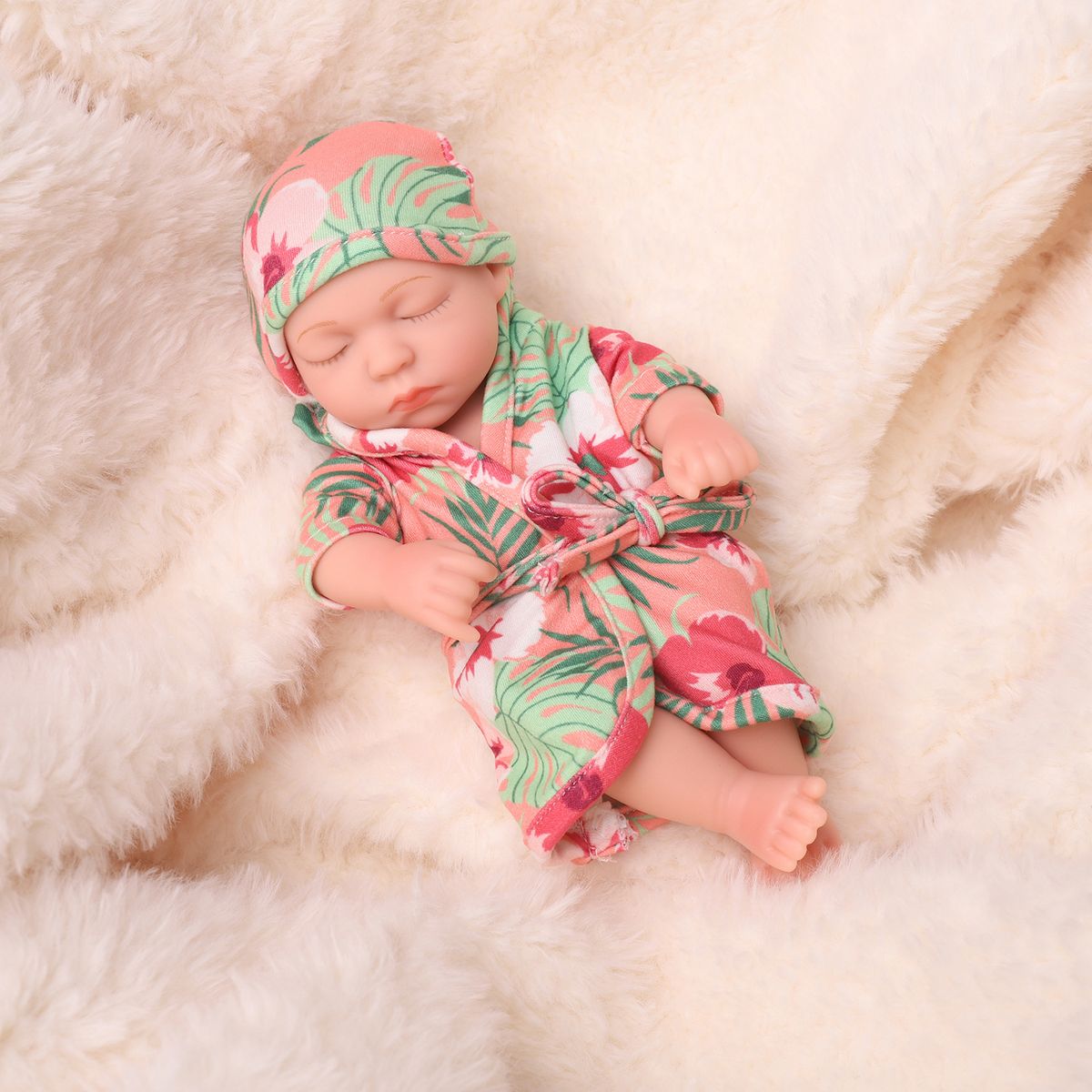 TIOZONEY - Muñeca bebe reborn vinilo de silicona juguetes para 19cm