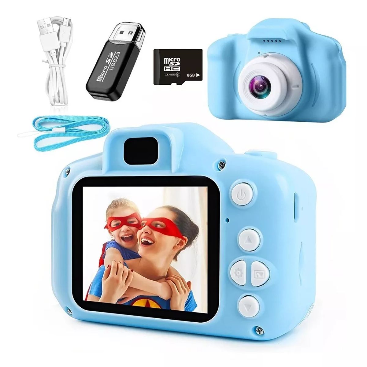 TIOZONEY - Cámara Digital Hd Para Niños Juguete Foto Video Con 32gb Sd