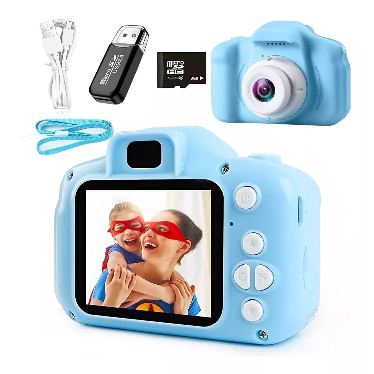 TIOZONEY - Cámara Digital Hd Para Niños Juguete Foto Video Con 32gb Sd