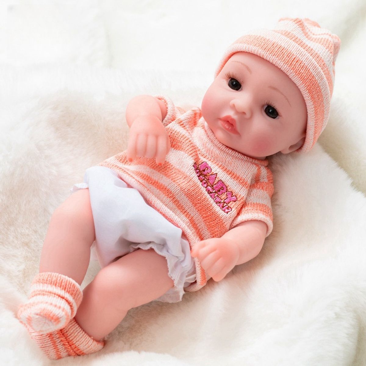 TIOZONEY - Muñeca bebe reborn vinilo de silicona juguetes para 30cm