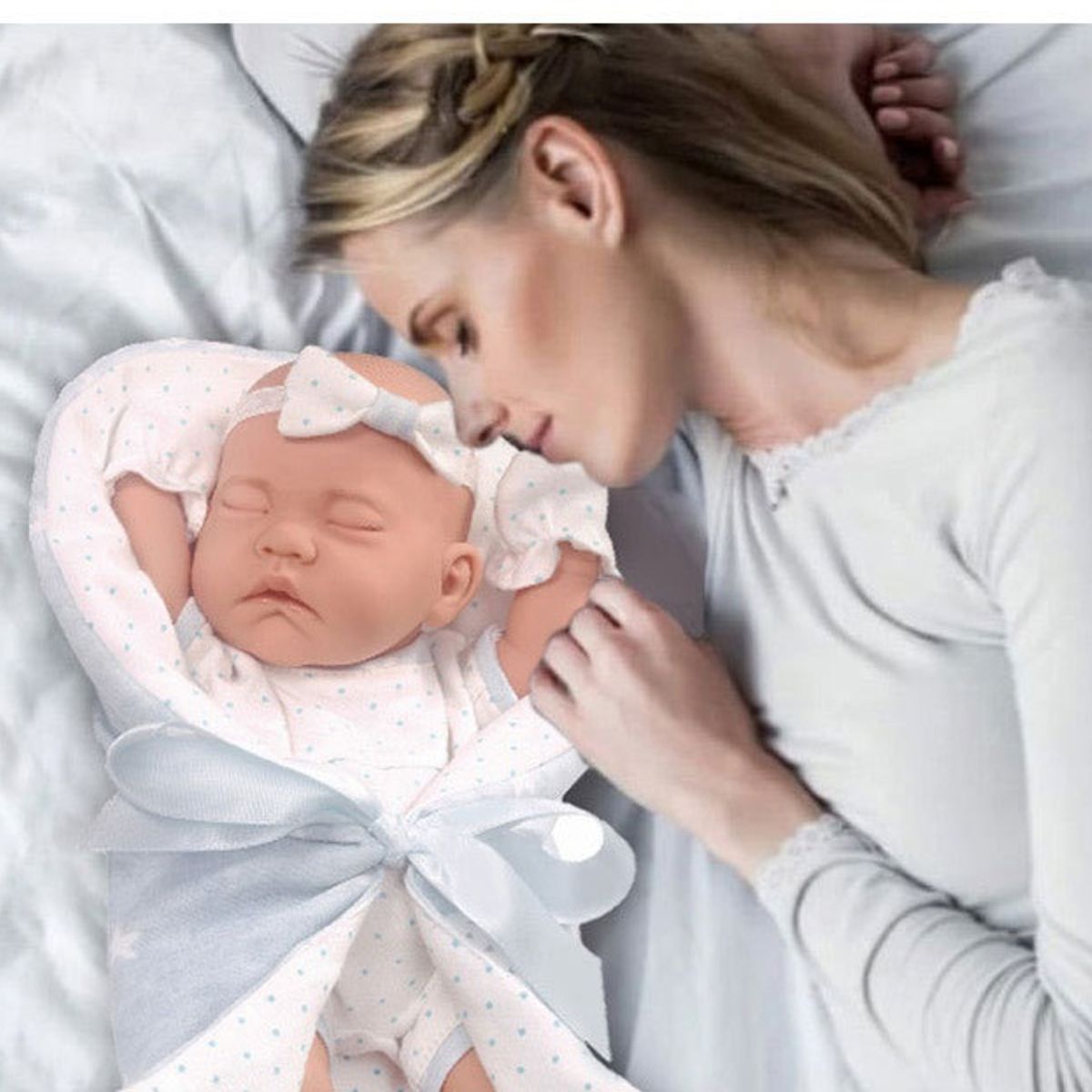 TIOZONEY - Muñeca bebe reborn vinilo de silicona juguetes para 30cm