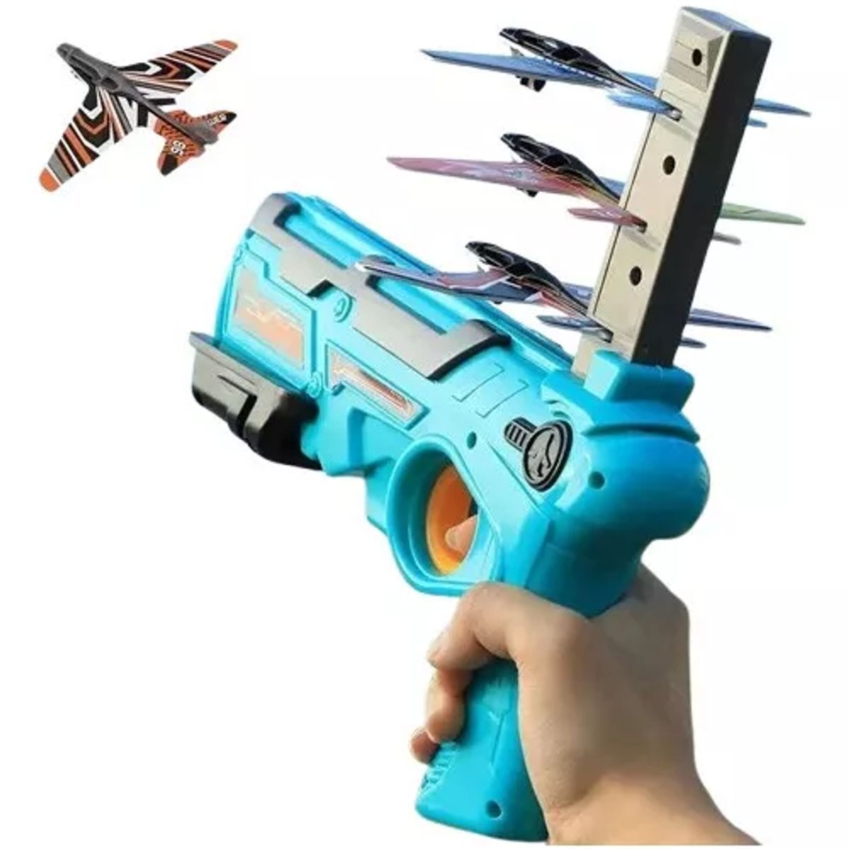 TIOZONEY - 8 pcs Avión Juguete Niños Juego Disparos Al Aire Libre