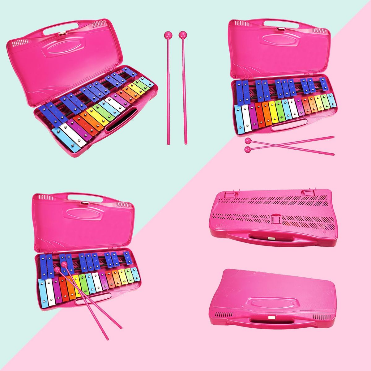 TIOZONEY - Percusión Profesional Con Xilófono Glockenspiel De 25 Notas