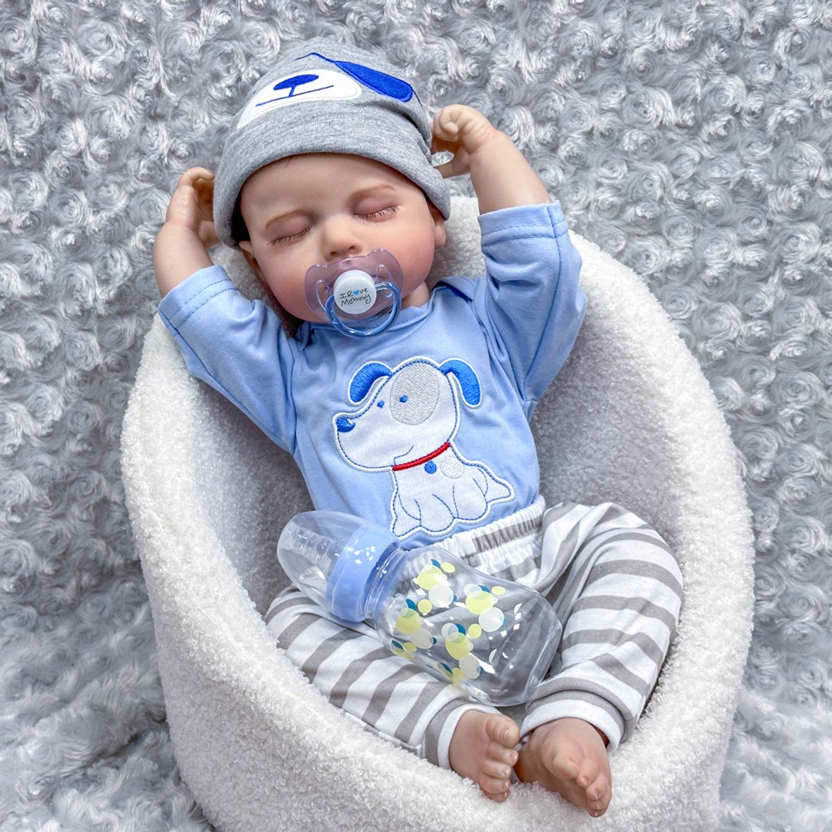 TIOZONEY - Muñeca bebe reborn vinilo de silicona juguetes para 50cm