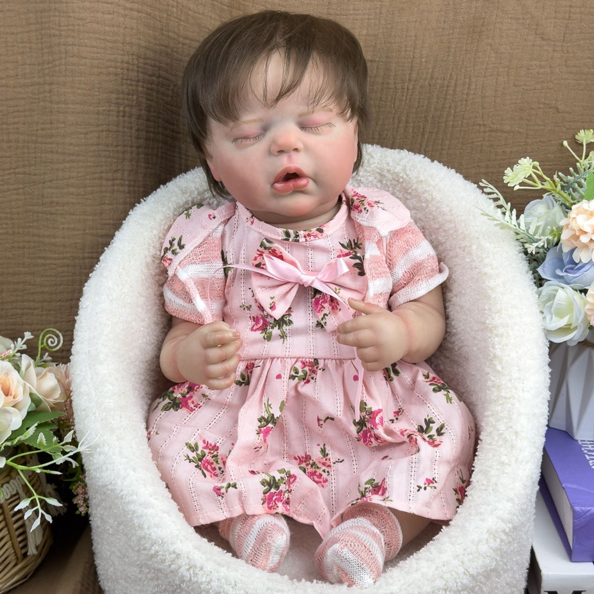 TIOZONEY - Muñeca bebe reborn vinilo de silicona juguetes para 50cm