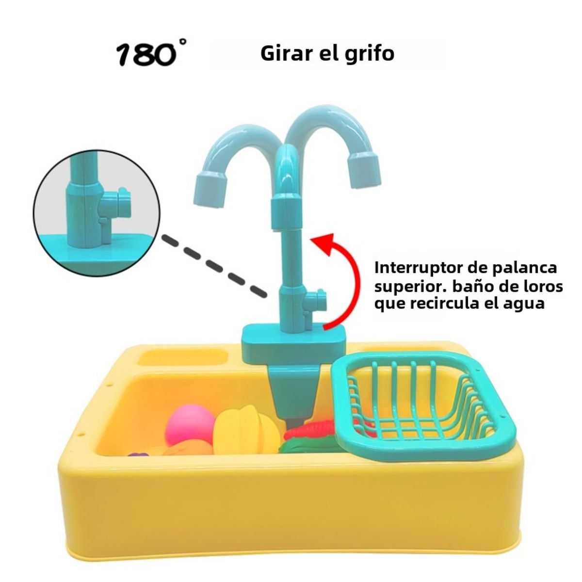 TIOZONEY - 19PCS Juguete de lavavajillas para niños