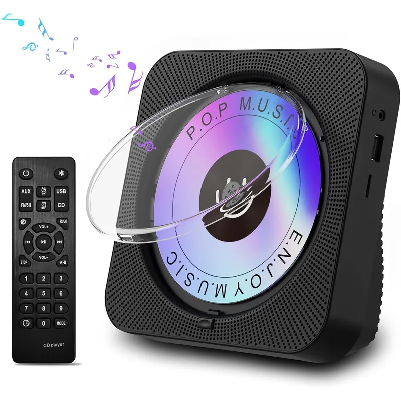 TIOZONEY - Reproductor de CD Bluetooth Pantalla LED