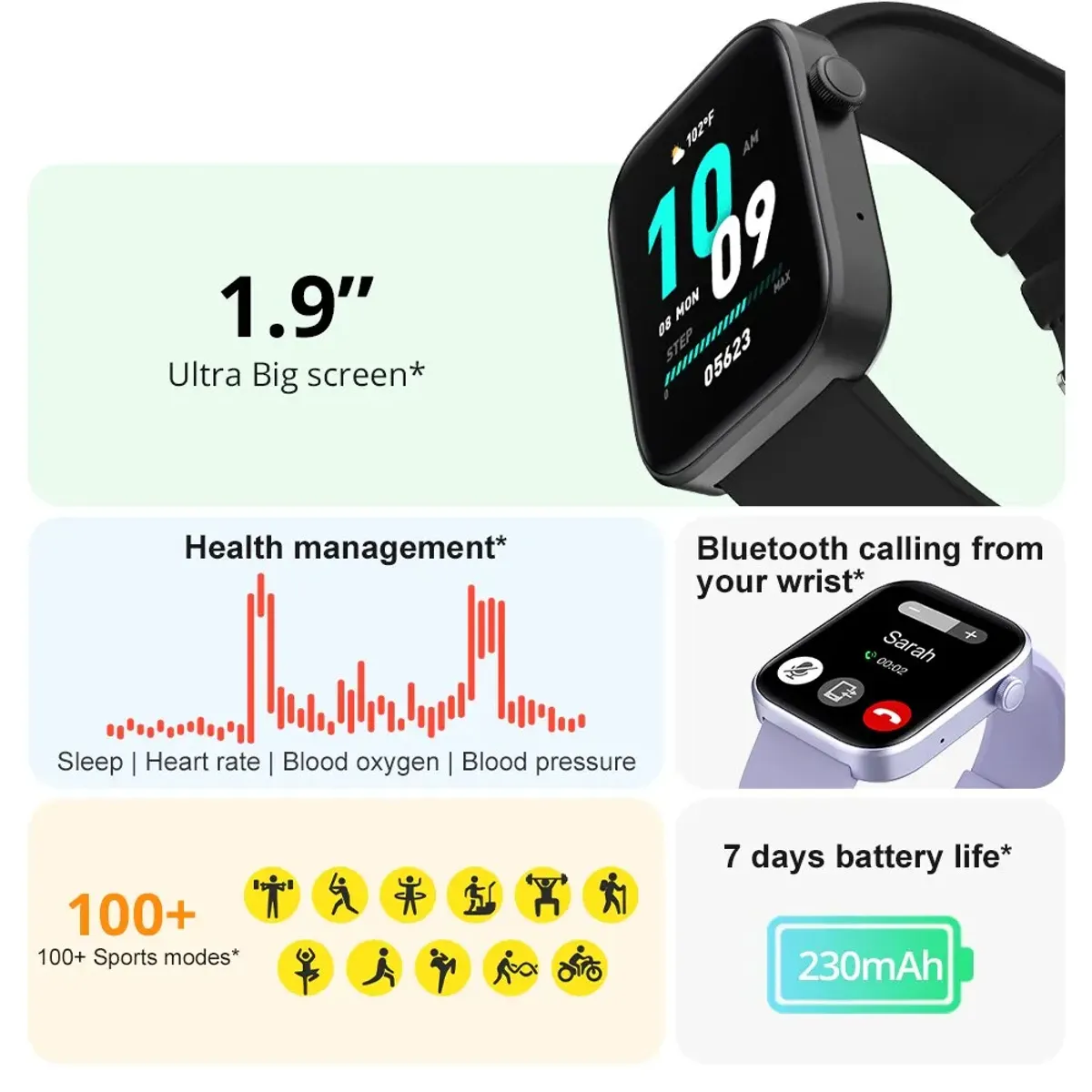 TIOZONEY - Smartwatch Reloj Inteligente para hombre y mujer