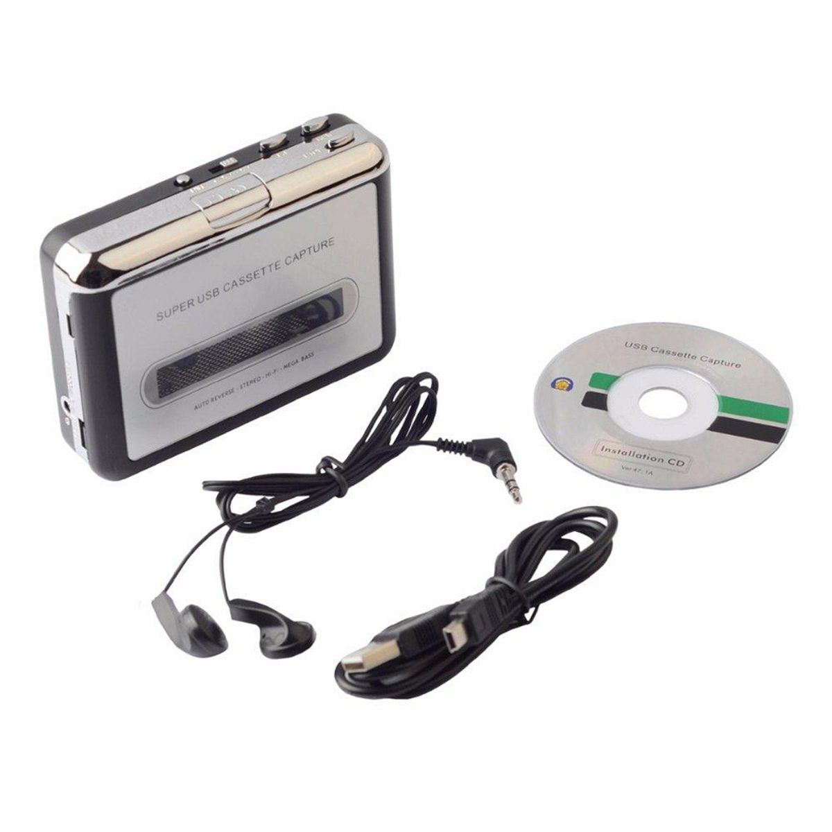 TIOZONEY - Cinta de cassette a MP3 CD Convertidor Captura Audio Reproductor