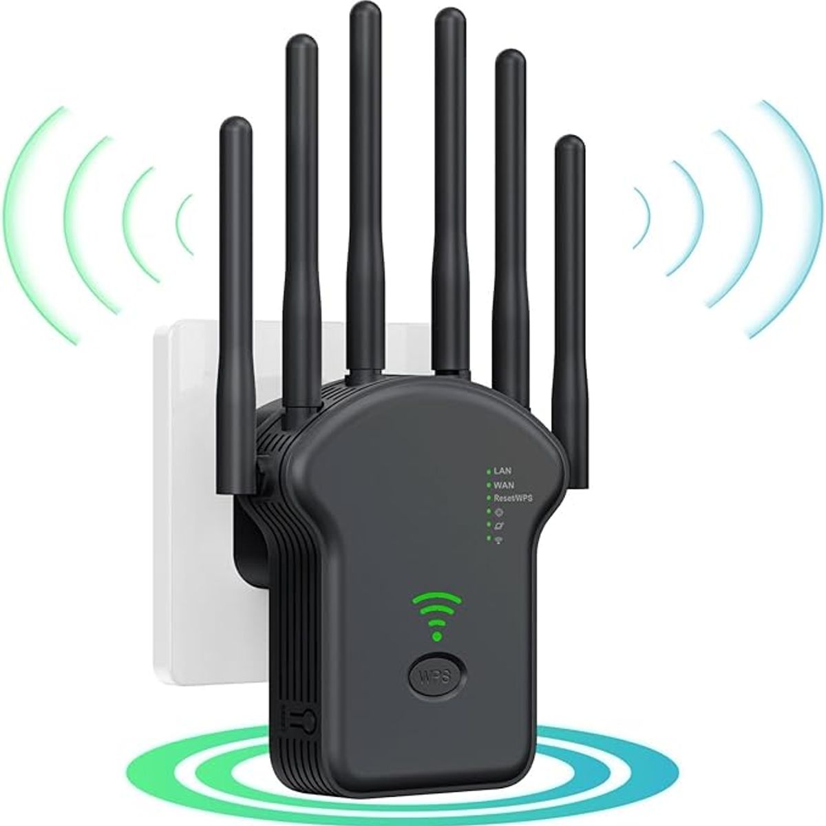 TIOZONEY - WIFI Signal Booster 6 Antenas Negro