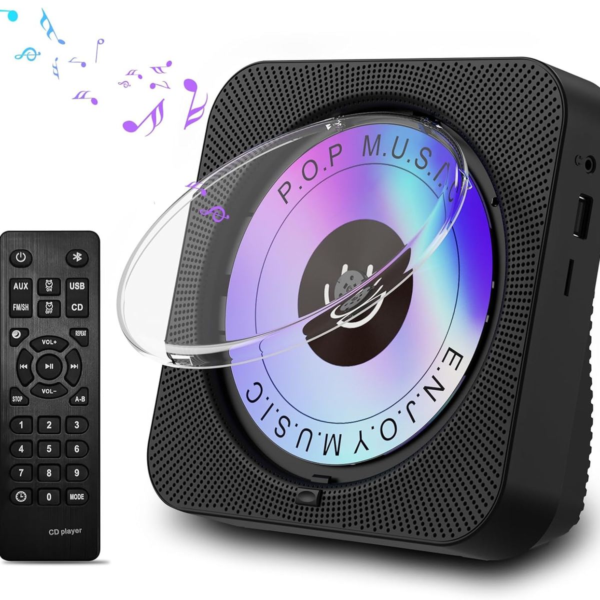 TIOZONEY - Reproductor de CD Bluetooth Pantalla LED