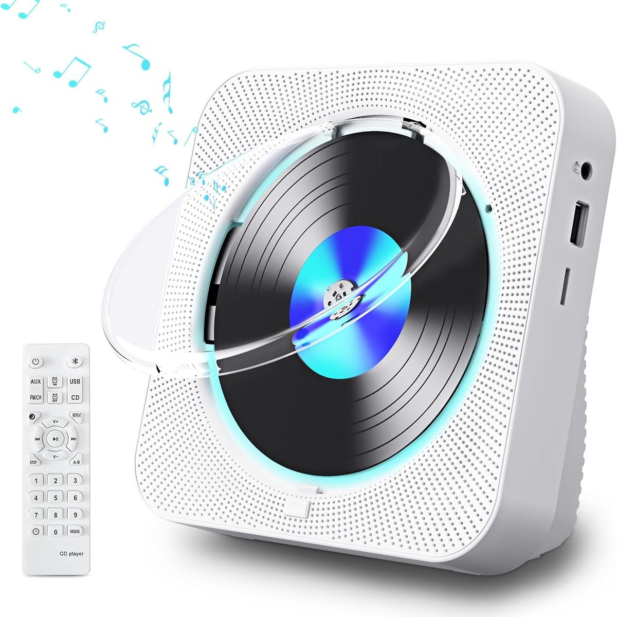 TIOZONEY - Reproductor de CD Bluetooth Pantalla LED