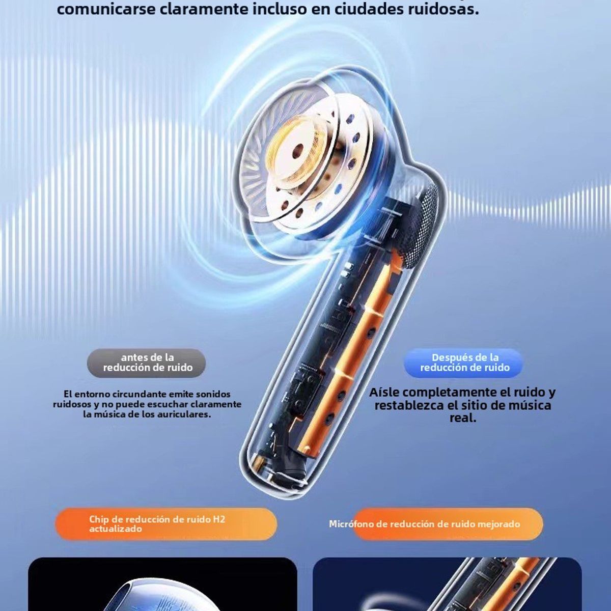 TIOZONEY - Auriculares inalámbricos Bluetooth