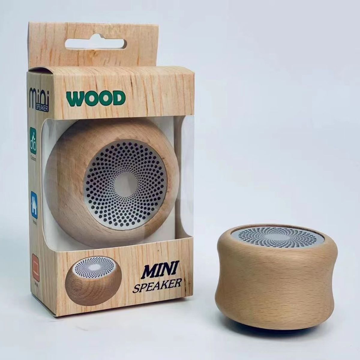 TIOZONEY - Altavoz Bluetooth decorativo de madera