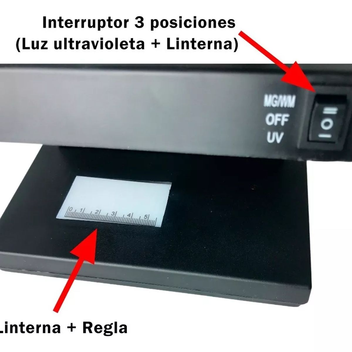 TIOZONEY - Detector De Billetes Falsos Luz Ultravioleta Maquina