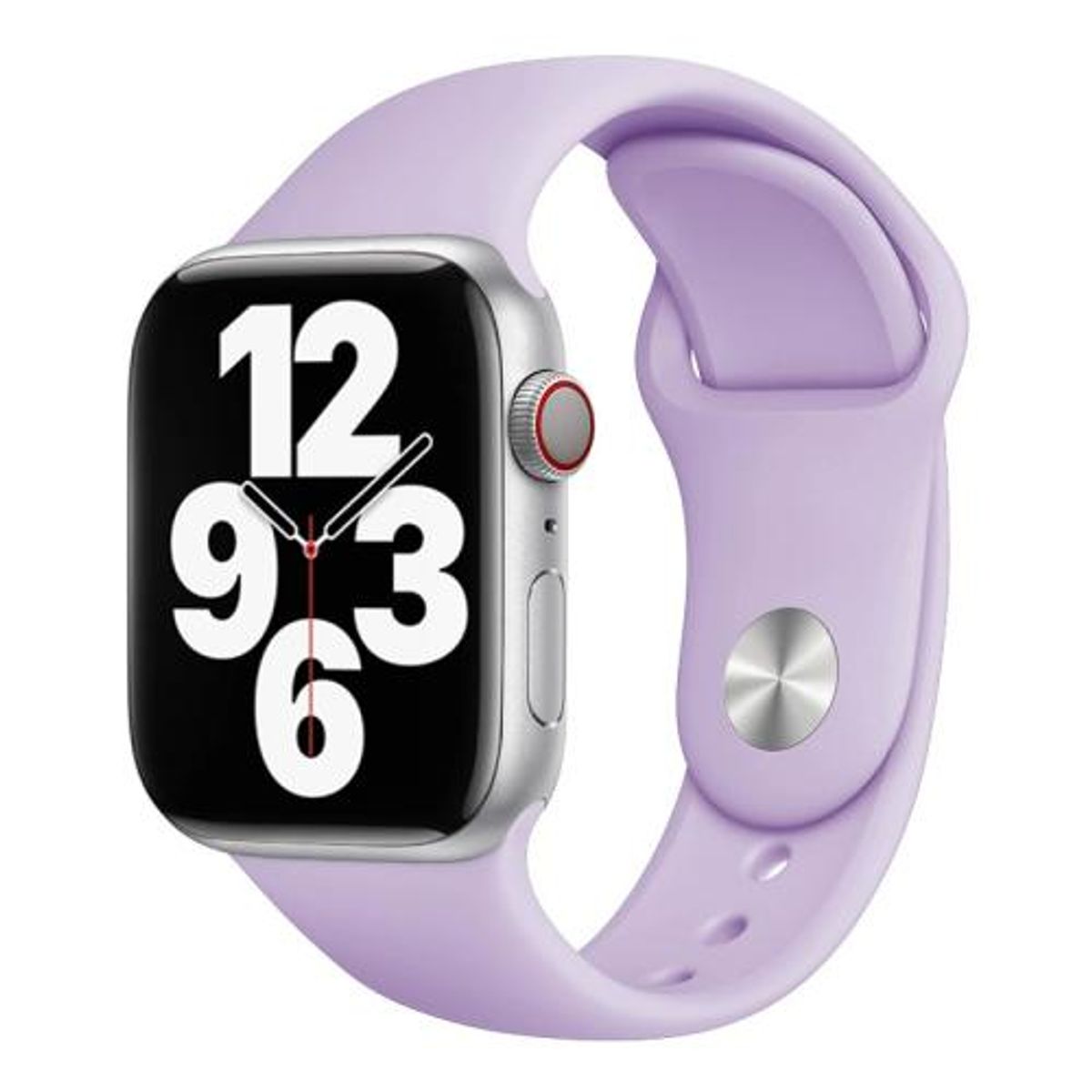 GENERICO - CORREAS SILICONA LILA 38MM + BUMPER TRANSPARENTE PARA APPLE WATCH