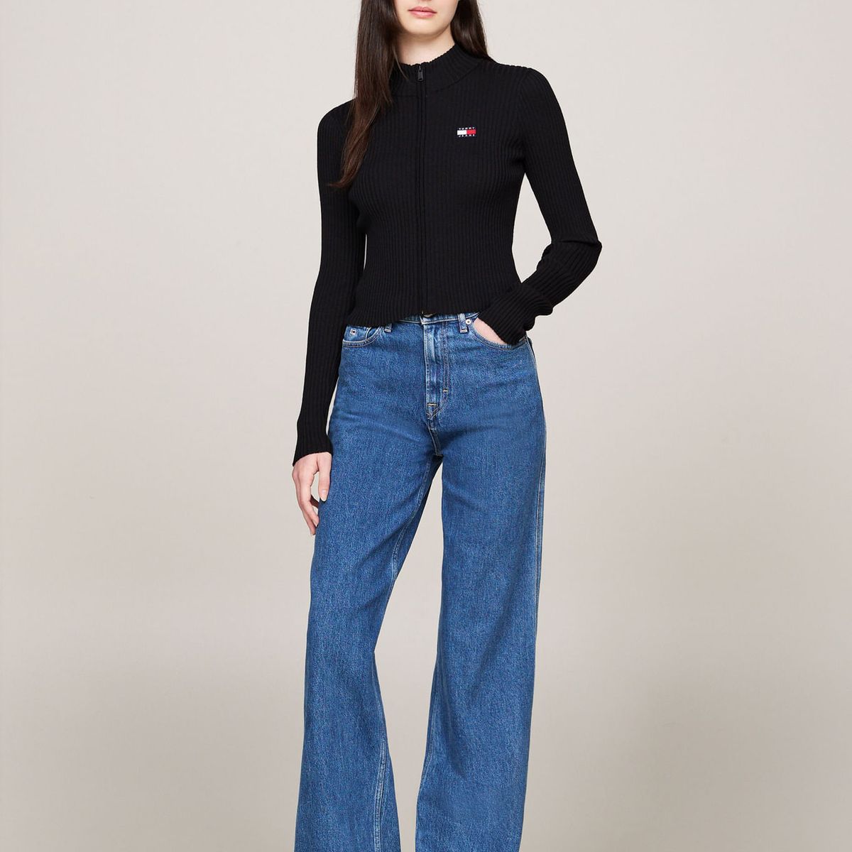 TOMMY HILFIGER - SWEATER TJW ZIP THRU BADGE CARDIGAN