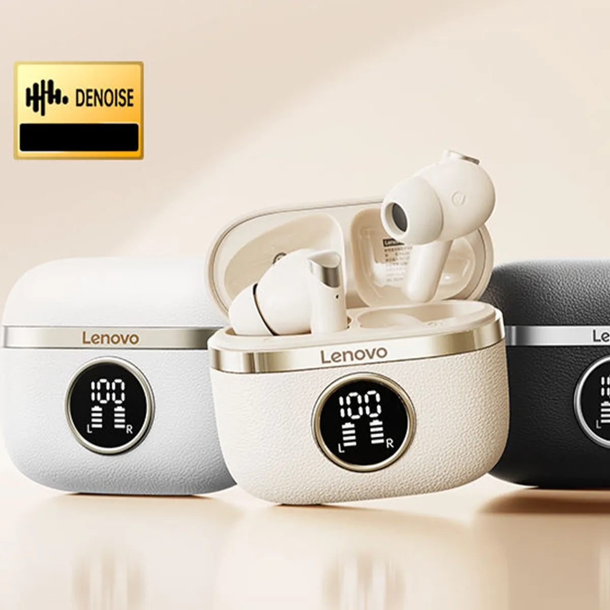 LENOVO - Audífonos Lenovo Clip TA240 TWS Bluetooth 5.4 Dorado