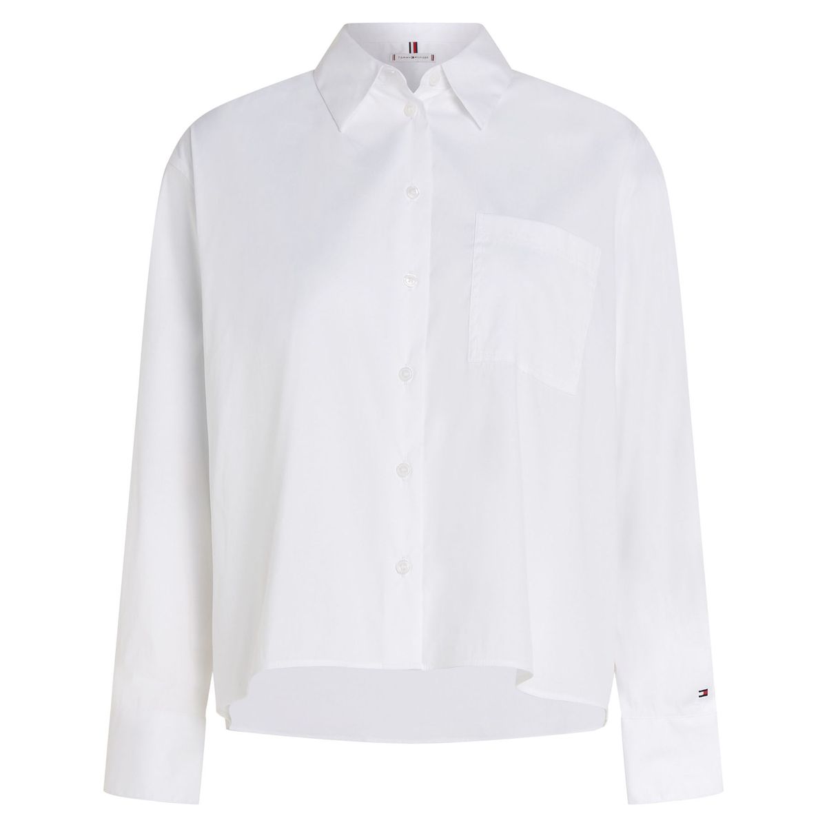 TOMMY HILFIGER - BLUSA CO MIX LOOSE SHORT SHIRT