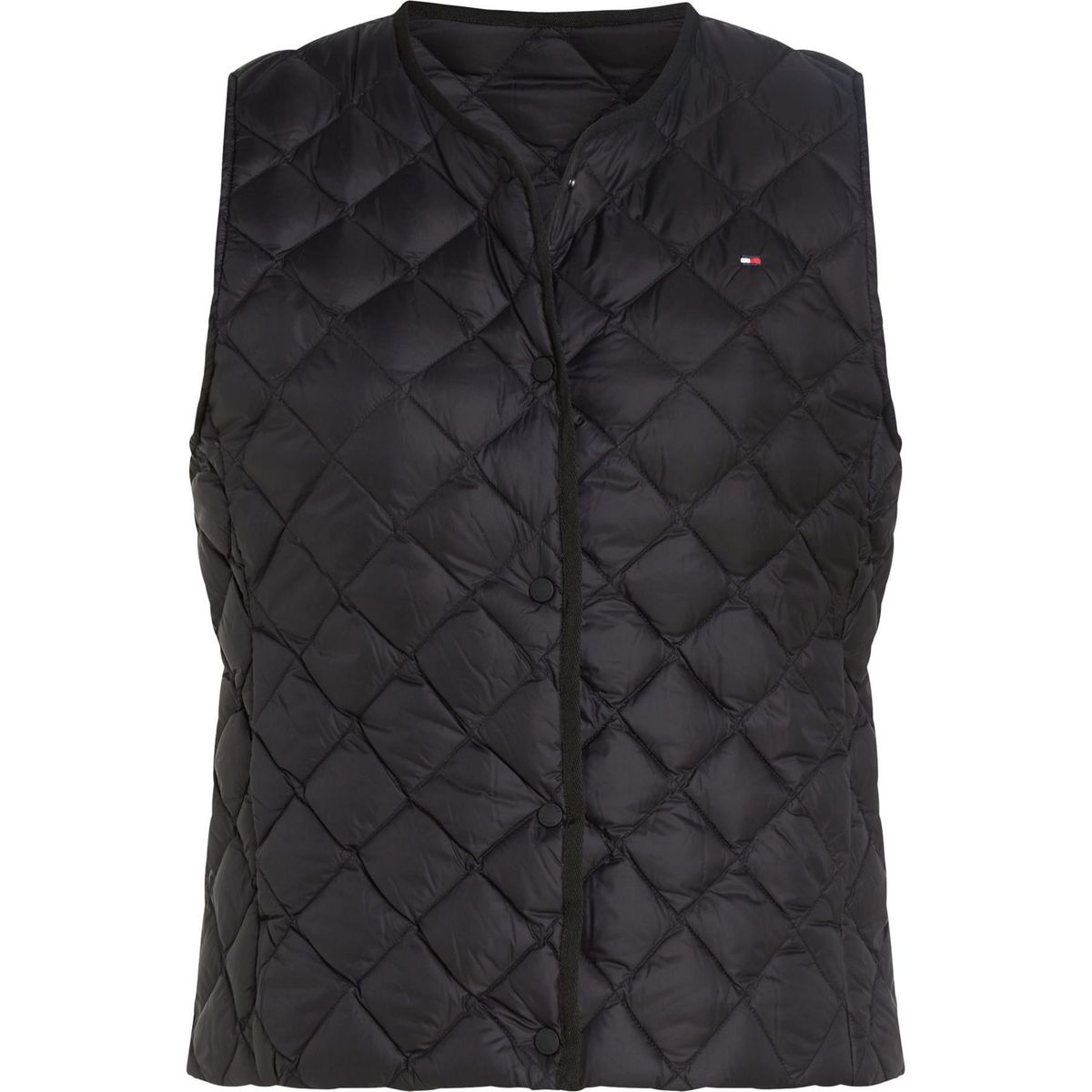 TOMMY HILFIGER - CHALECO LW DOWN QUILTED COLLARLESS VES