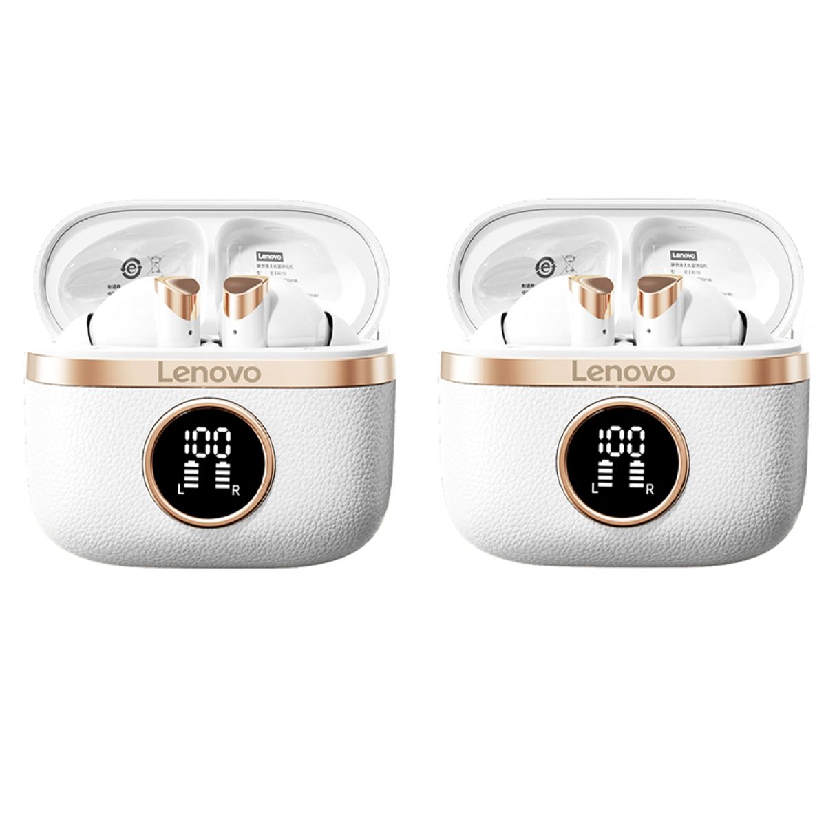 LENOVO - Set 2 Audífonos Lenovo Clip TA240 TWS Bluetooth 5.4 Blanco