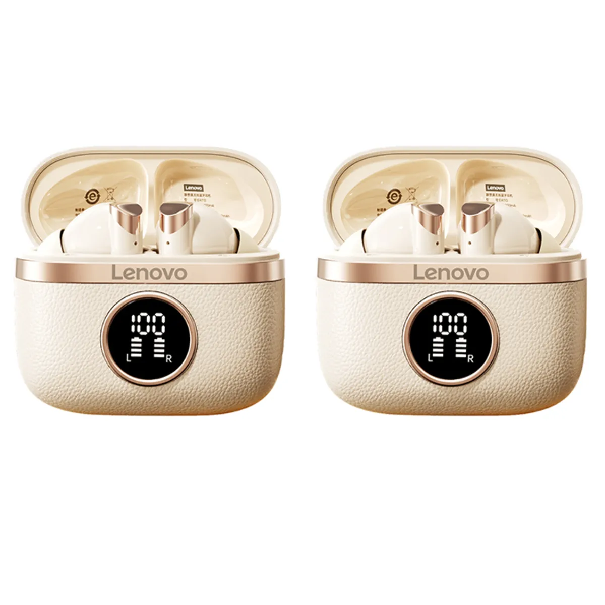 LENOVO - Set 2 Audífonos Lenovo Clip TA240 TWS Bluetooth 5.4 Dorado