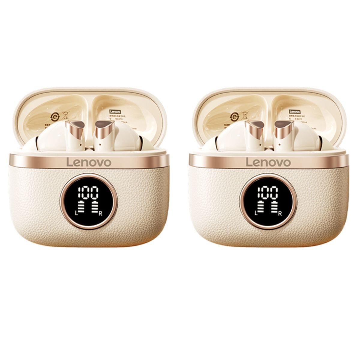 LENOVO - Set 2 Audífonos Lenovo Clip TA240 TWS Bluetooth 5.4 Dorado