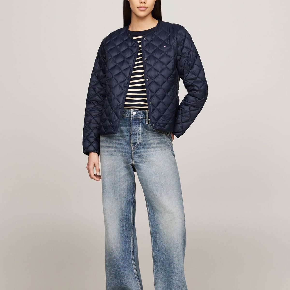 TOMMY HILFIGER - CASACA LW DOWN QUILTED COLLARLESS JKT