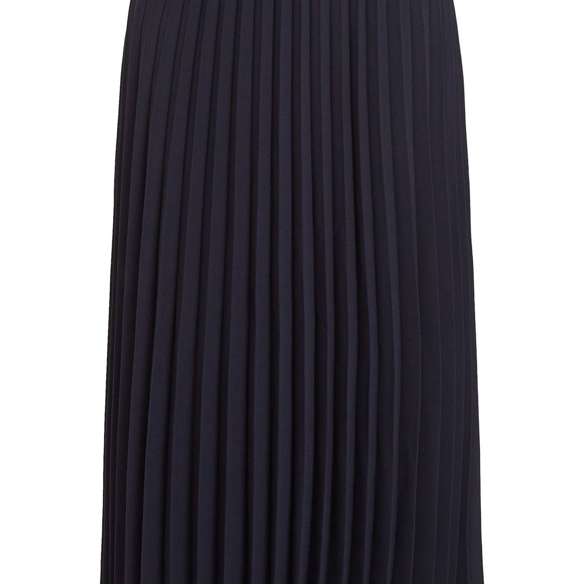 TOMMY HILFIGER - FALDA FLUID TWILL PLEATED MIDI SKIRT