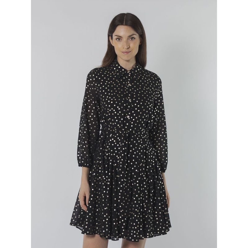 TOMMY HILFIGER - VESTIDO DOT SHRT DRS W/ GODETS