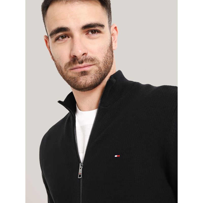 TOMMY HILFIGER - SWEATER CHAIN RIDGE STRUCTURE ZIP THRU