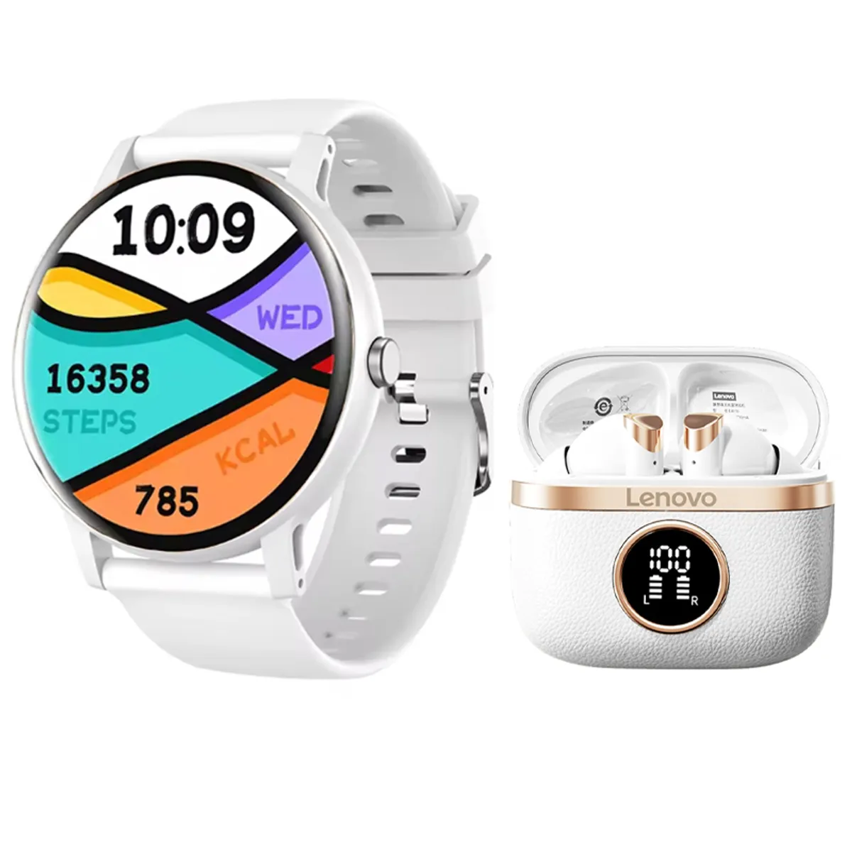 LENOVO - Audífonos Lenovo TA240 -Blanco y Toumi Fit 2-W Reloj inteligente