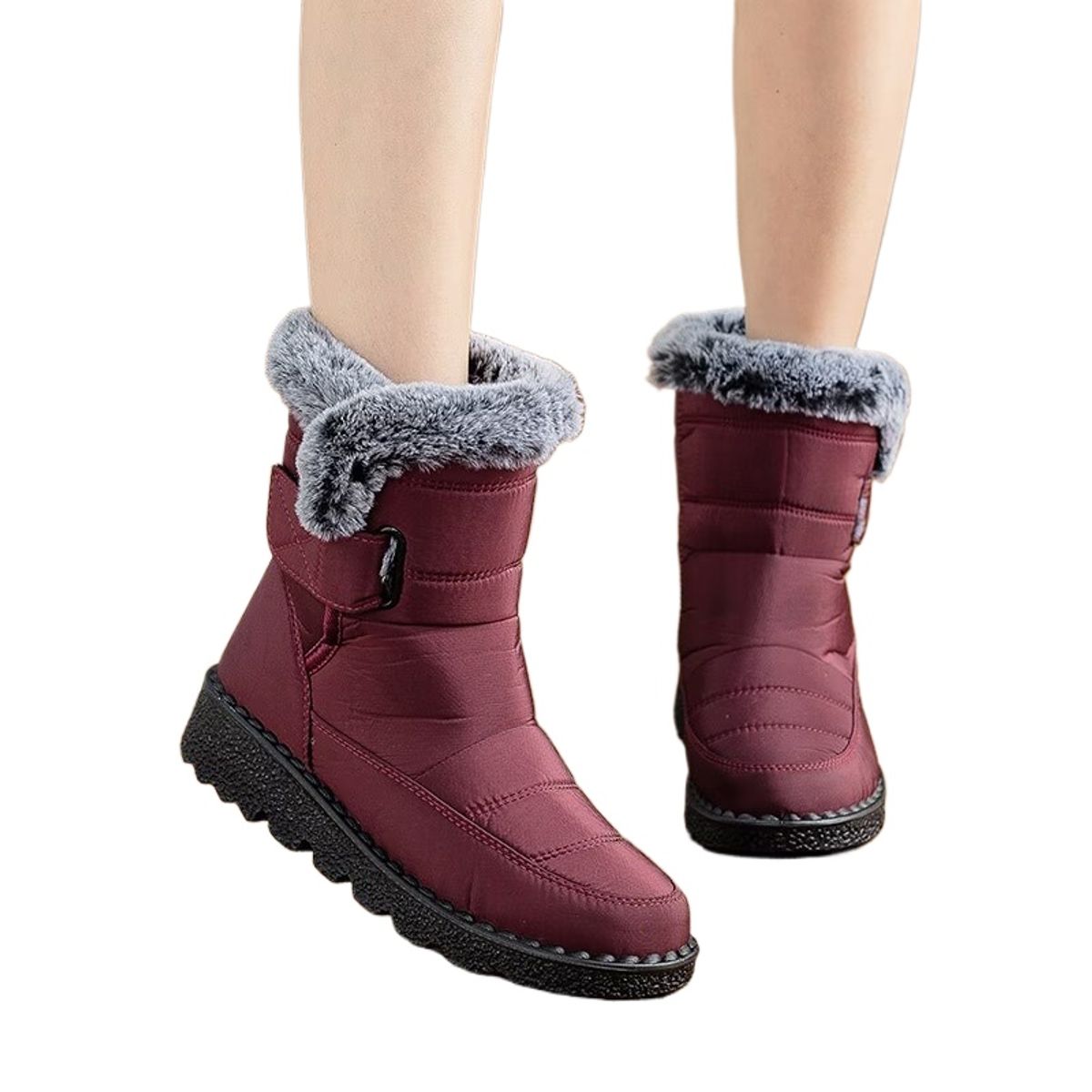 TIOZONEY - Botas de algodón de nieve cálidas e impermeables para Mujer