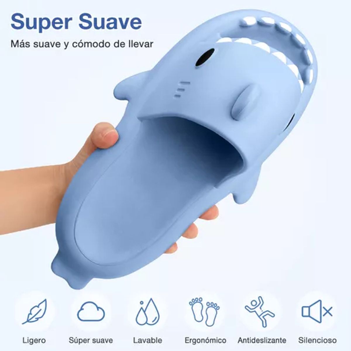 TIOZONEY - Sandalia Tiburon Shark Chancla Confort De Antideslizante Eva