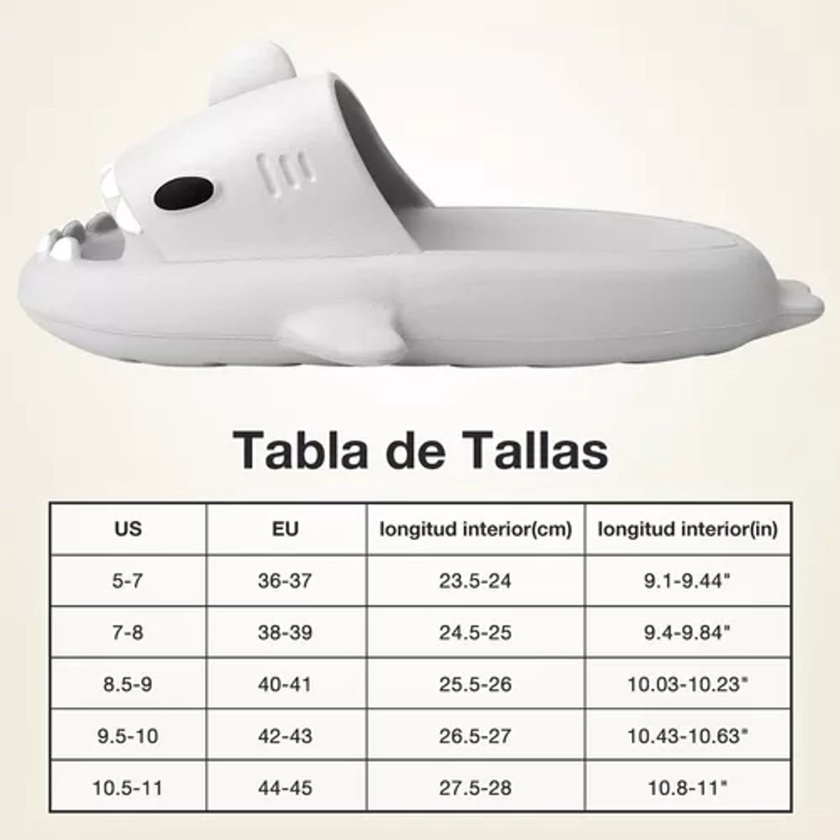 TIOZONEY - Sandalia Tiburon Shark Chancla Confort De Antideslizante Eva
