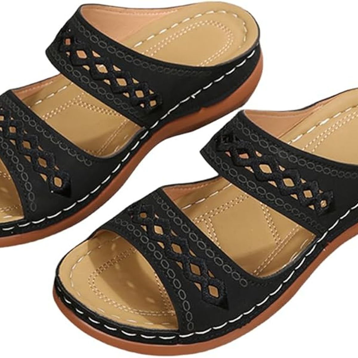 TIOZONEY - Sandalia Mujer -Negro