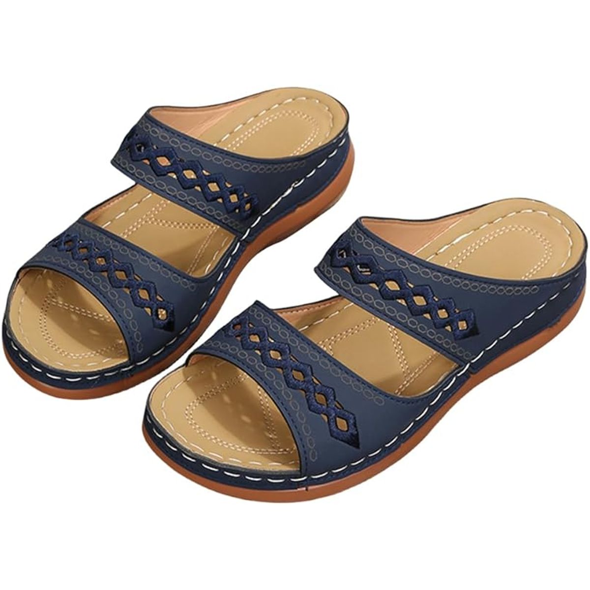 TIOZONEY - Sandalia Mujer -Azul