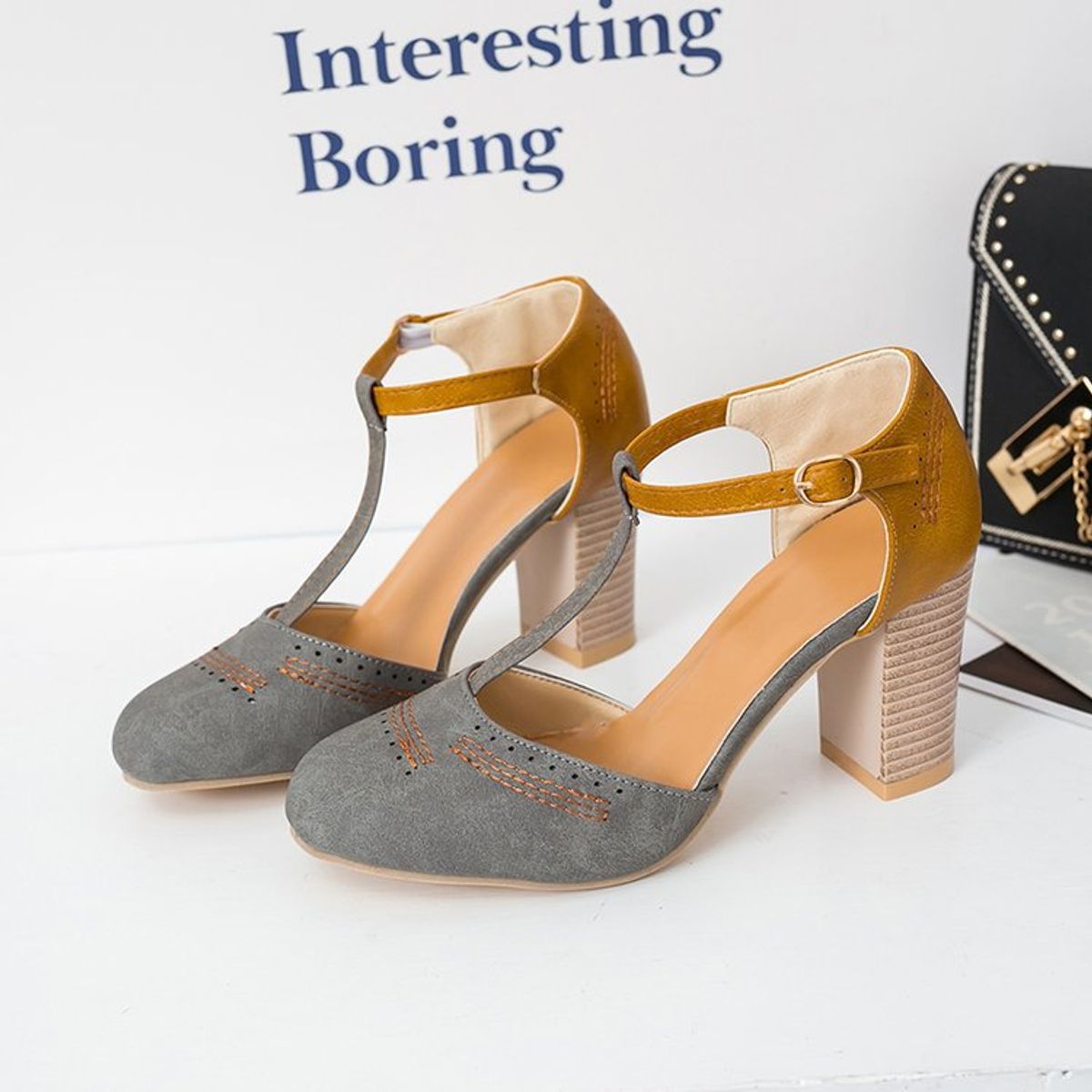 TIOZONEY - Zapatos de tacón para mujer