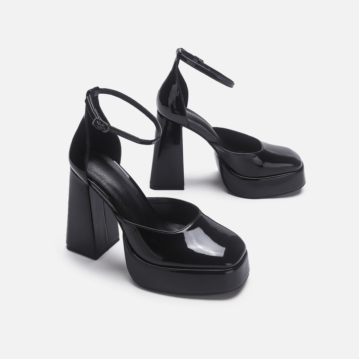TIOZONEY - Zapatos de tacón negro para mujer