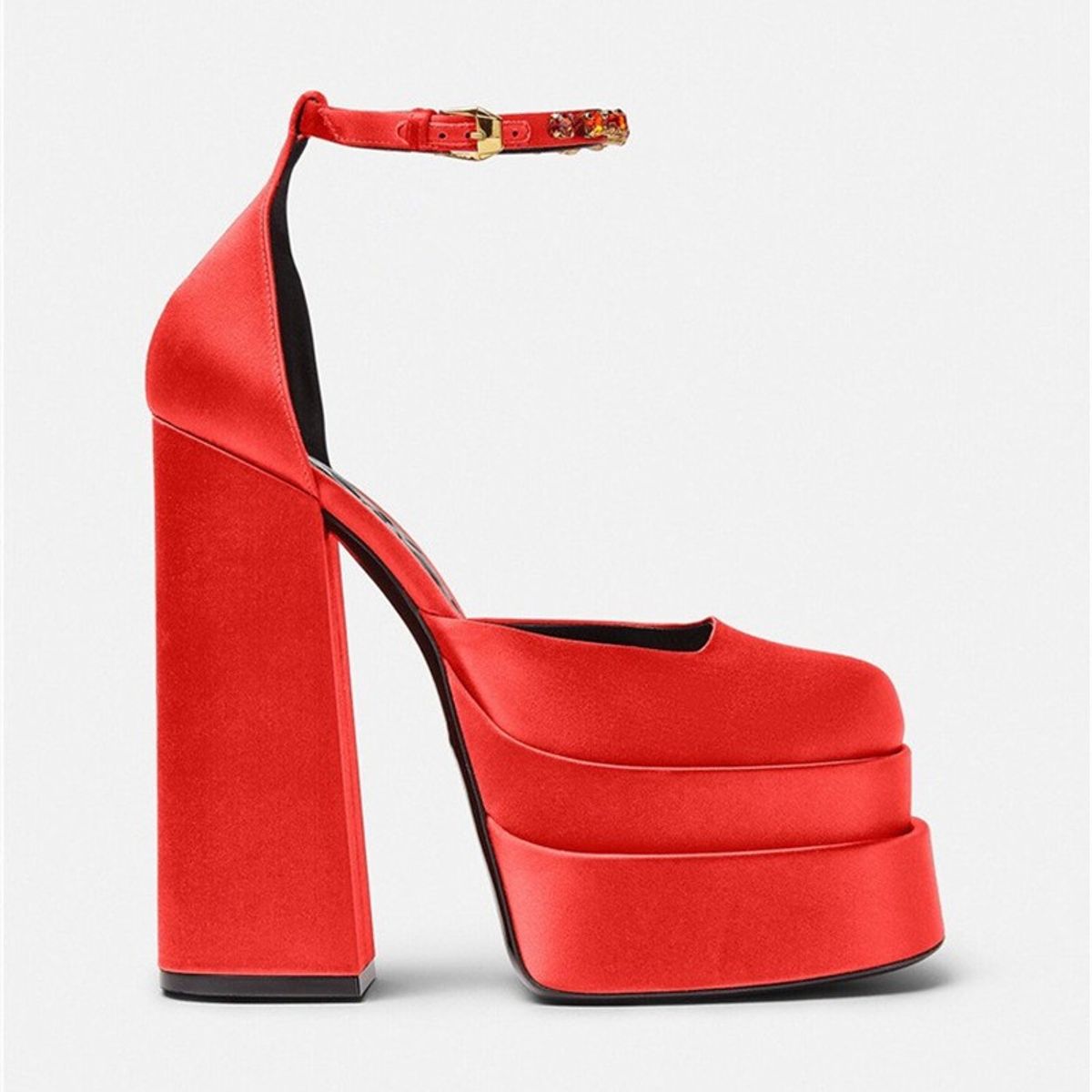 TIOZONEY - Zapatos de tacón rojos Mujer