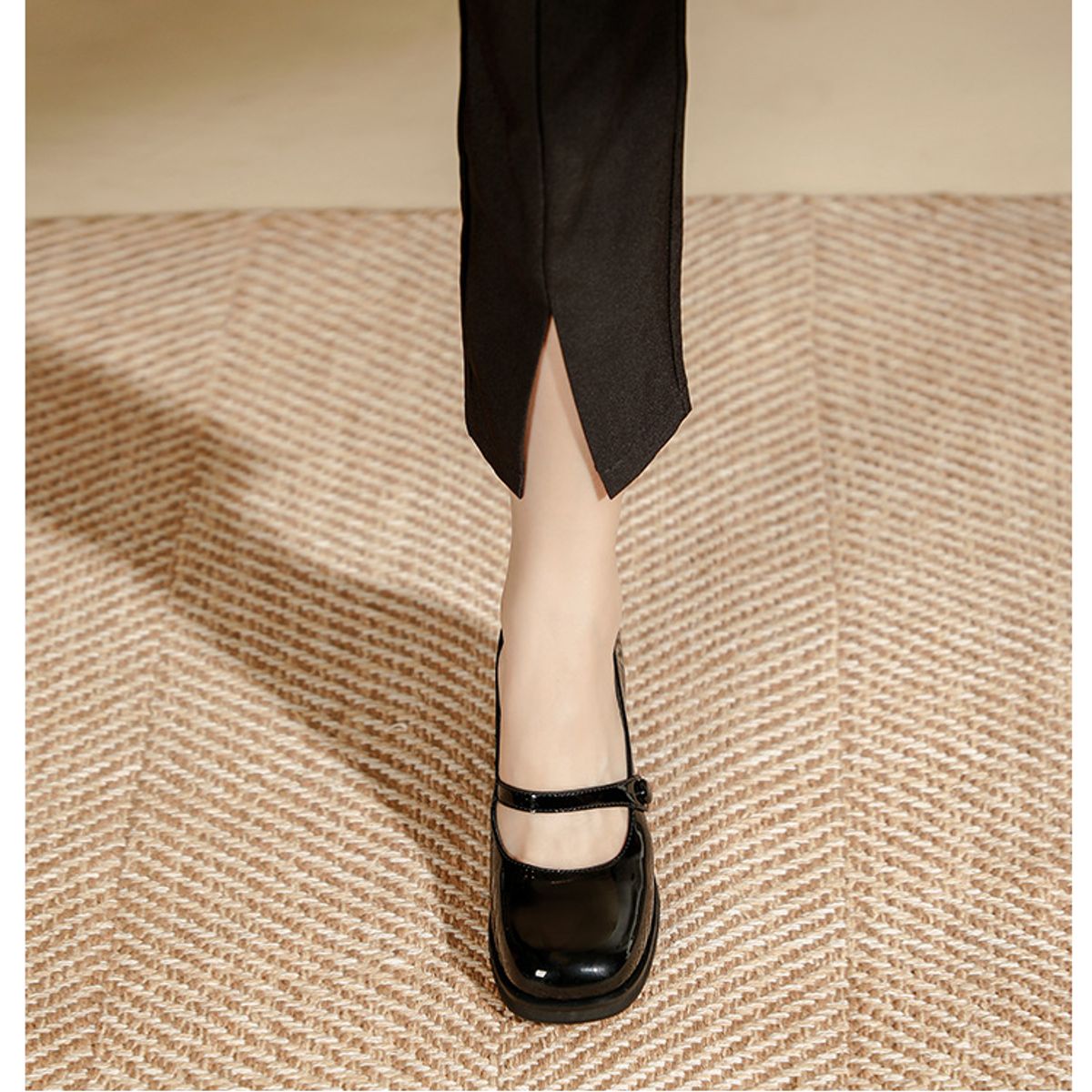 TIOZONEY - Zapatos de tacón negros para mujer