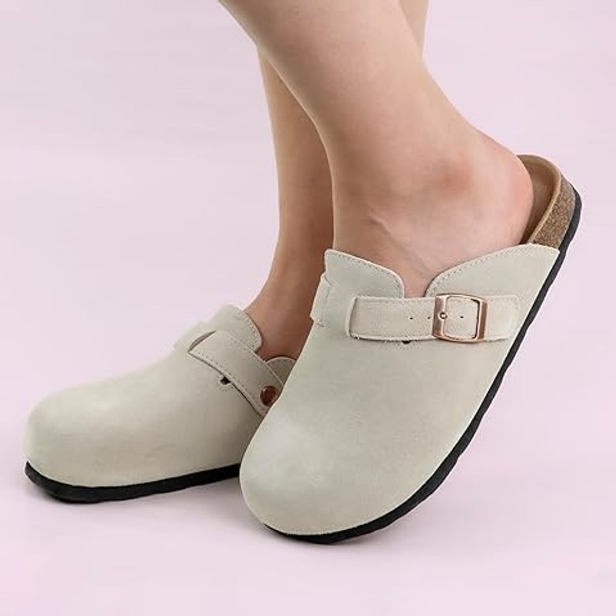 TIOZONEY - Sandalia Mujer-Blanco