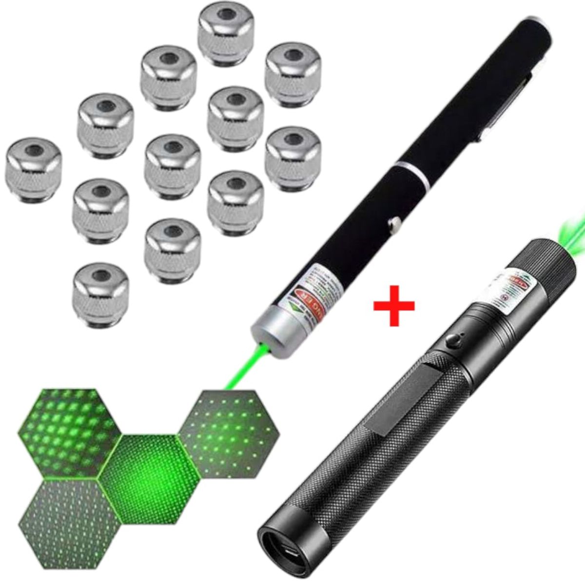 OEM - Kit Puntero Láser 303 con Llave + 13 Cabezales de Proyección