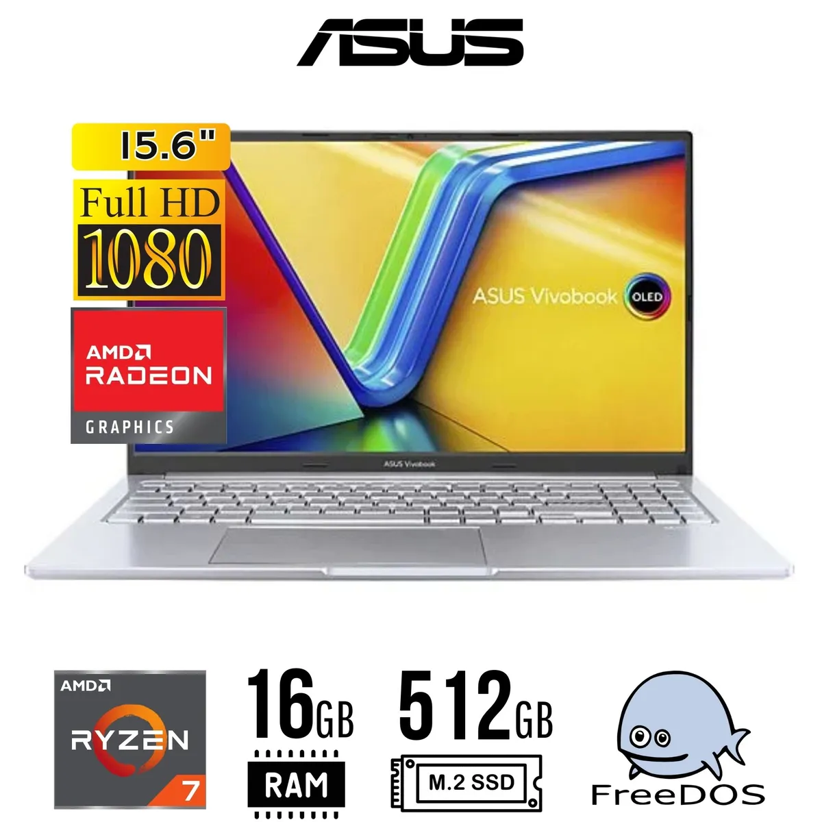 ASUS - LAPTOP Asus M1502YA-NJ107 15,6" FHD AMD R7 7730U 16GB DDR4  512GB SSD FreeDOS