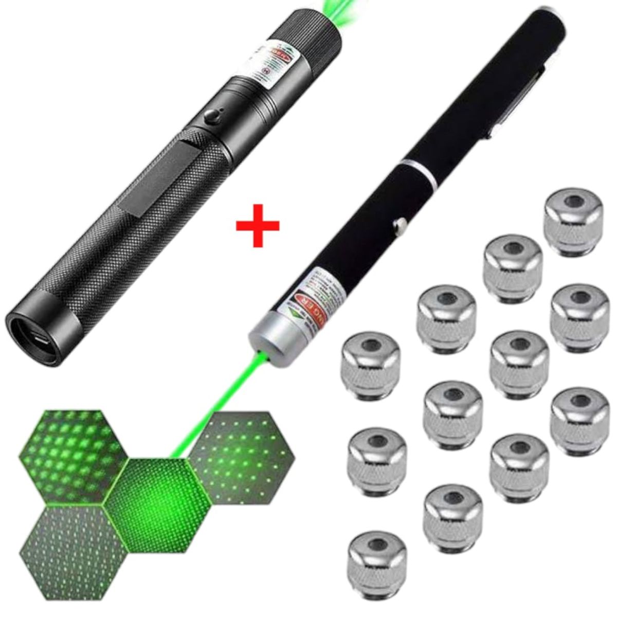 OEM - Kit Puntero Láser 303 con Llave + 13 Cabezales de Proyección