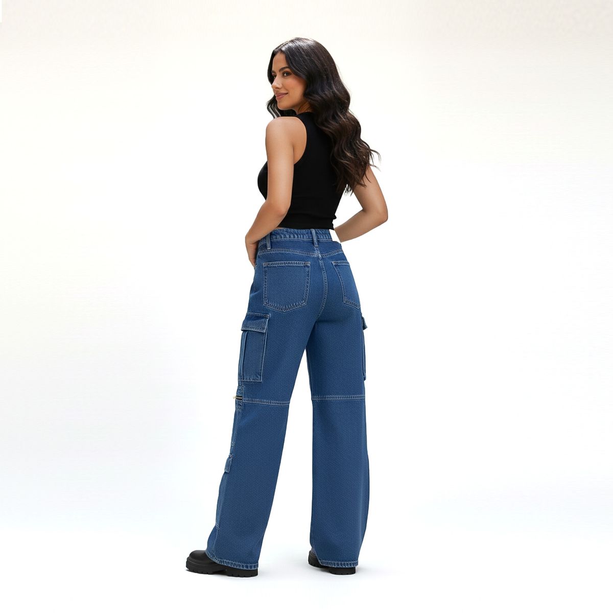 COTTON'S JEANS - Jean cargo para mujer Cottons Jeans Estefani