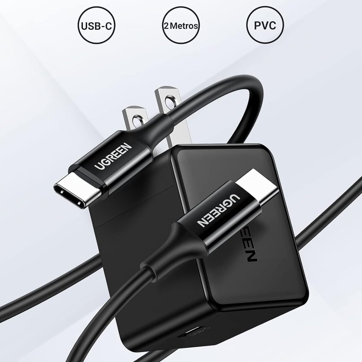 UGREEN - Cargador Ugreen 50576 25w Usb Carga Rápida + cable tipo c