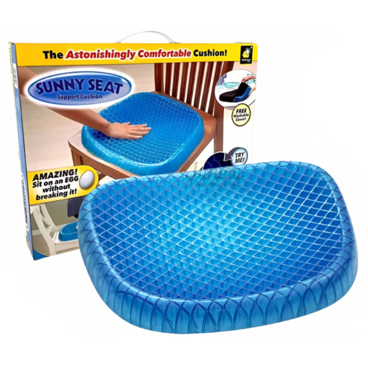 GENERICO - Cojin Asiento Gel Ortopédico Transpirable con funda